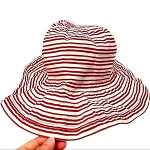 Woman’s Woven grosgrain ribbon floppy hat candy cane wire brim shape pack UV‌‌‌‌